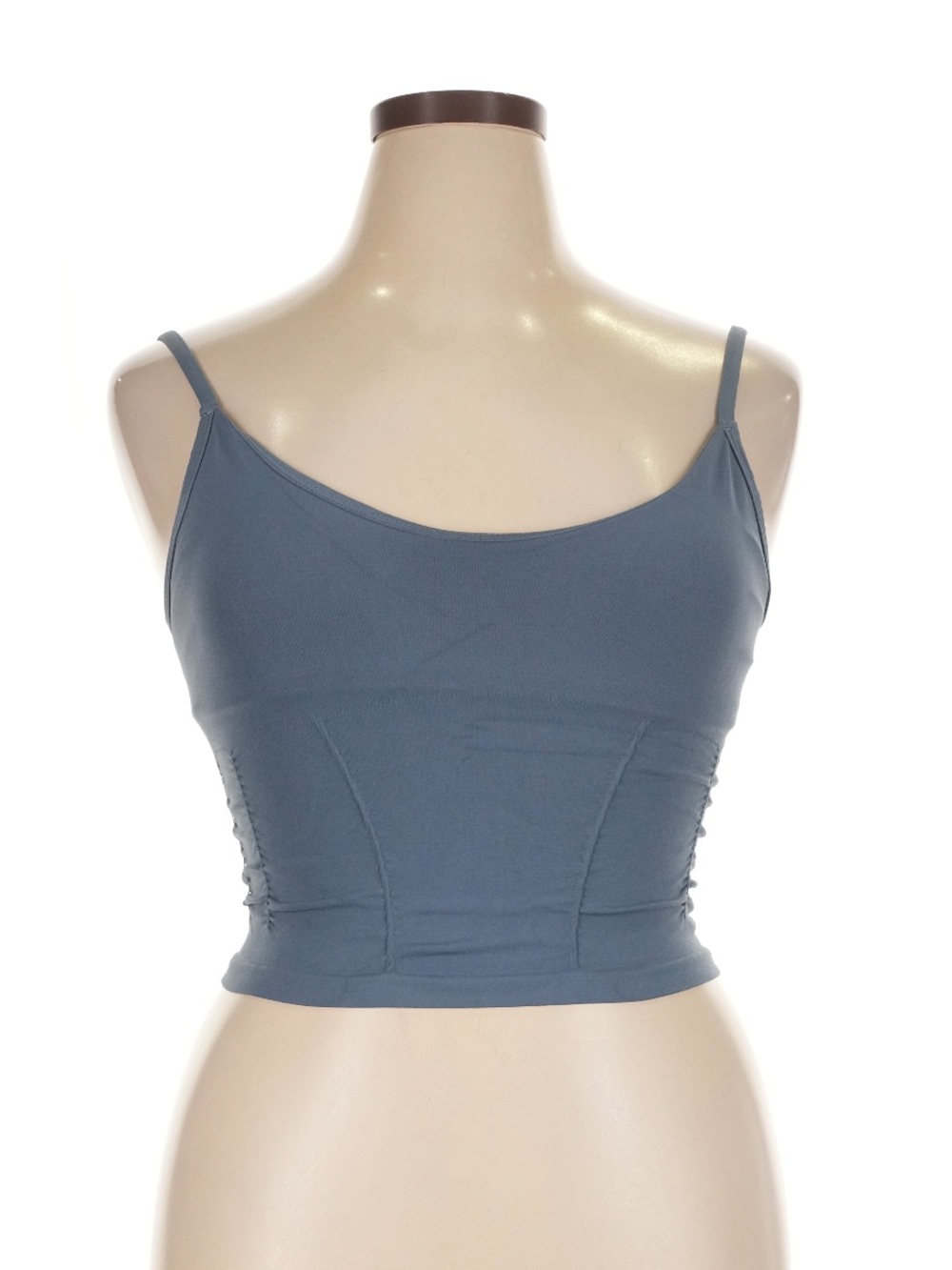 Free People Blue Cropped Cami Tank Top